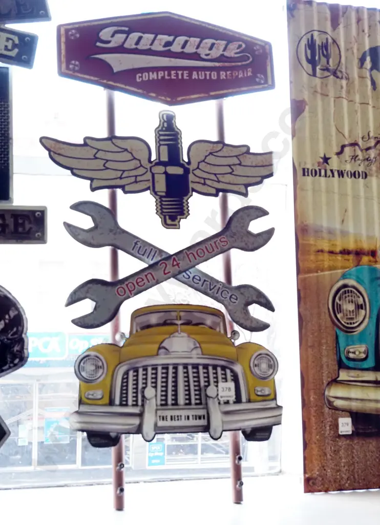 multiple prints on tin - man cave garage art  Image 1++