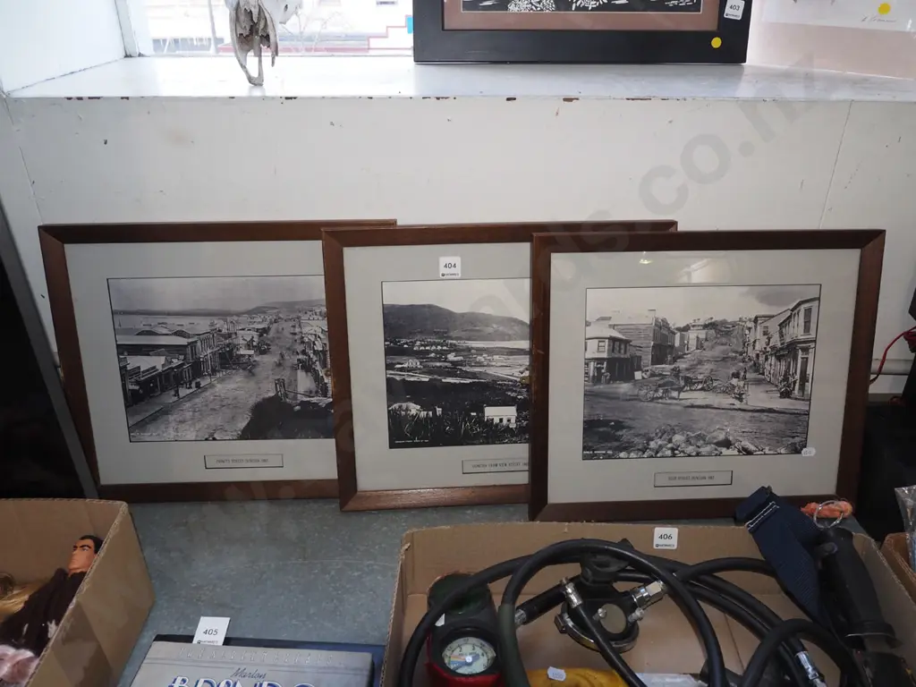3x framed reproduction photograph prints - early Dunedin Image 1++