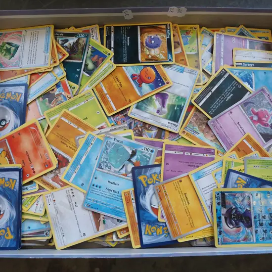 box of Pokemon cards