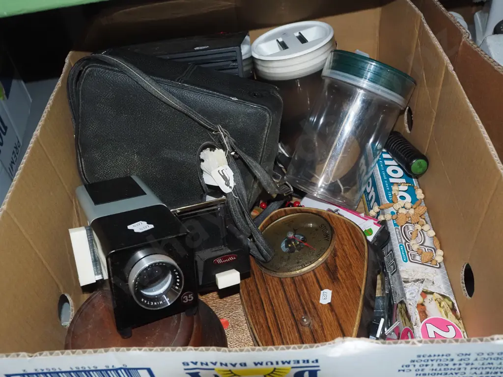 box; slide projector, fan heater, storage canisters etc Image 1++