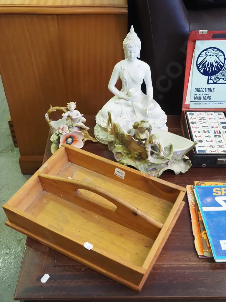 buddha figurine, figural vases, wooden cutlery tray Figurine H-300 Image 1++