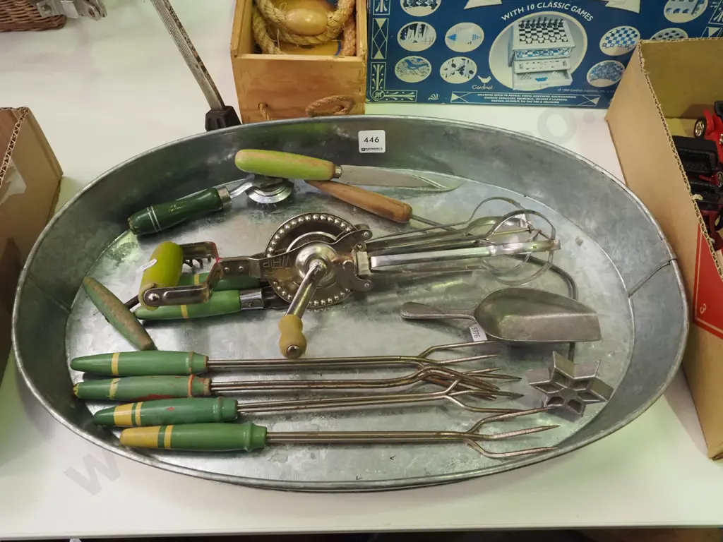 tin tray, egg beaters, cooking forks etc Image 1++