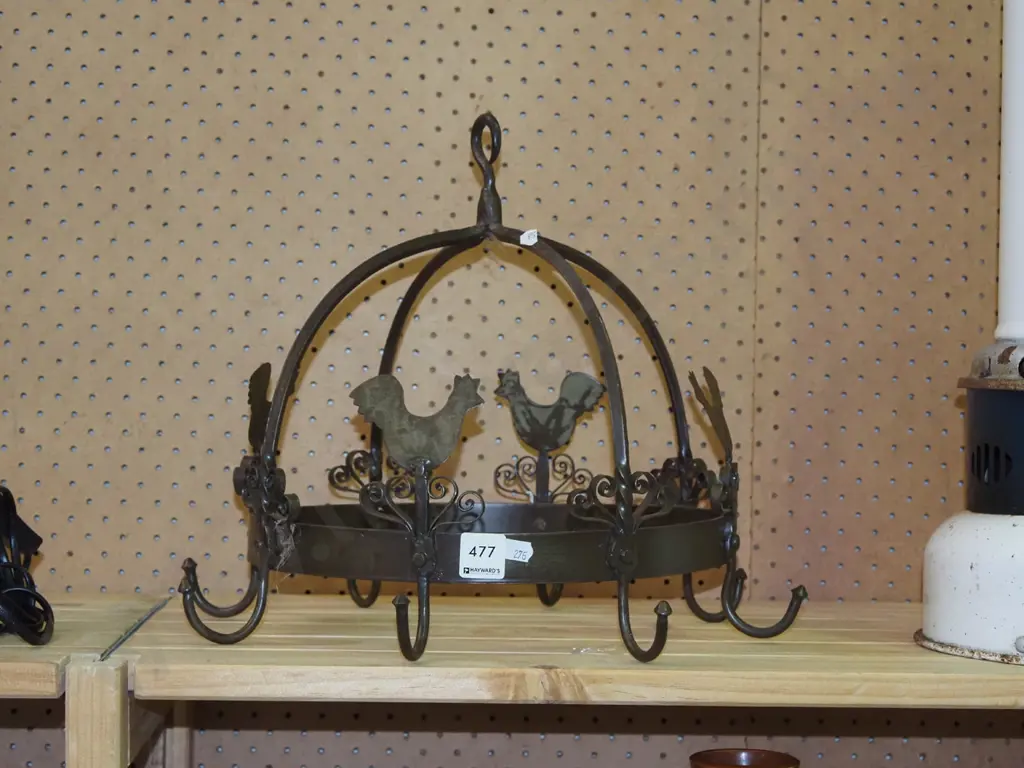 wrought metal hanging kitchen utensil holder H-320 Image 1++
