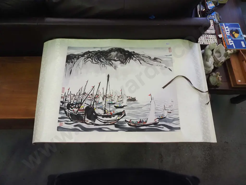 Wu Guanzhong painted scroll Image 1++