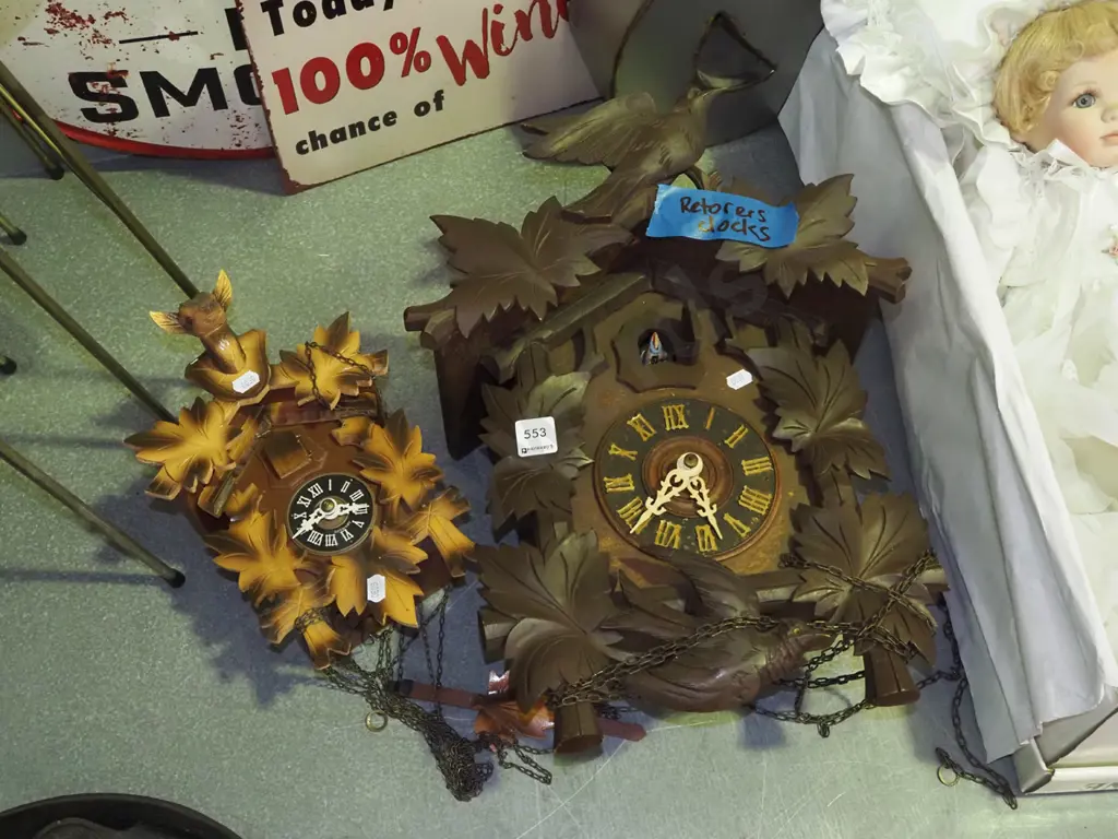 2x restorer's cuckoo clocks Image 1++