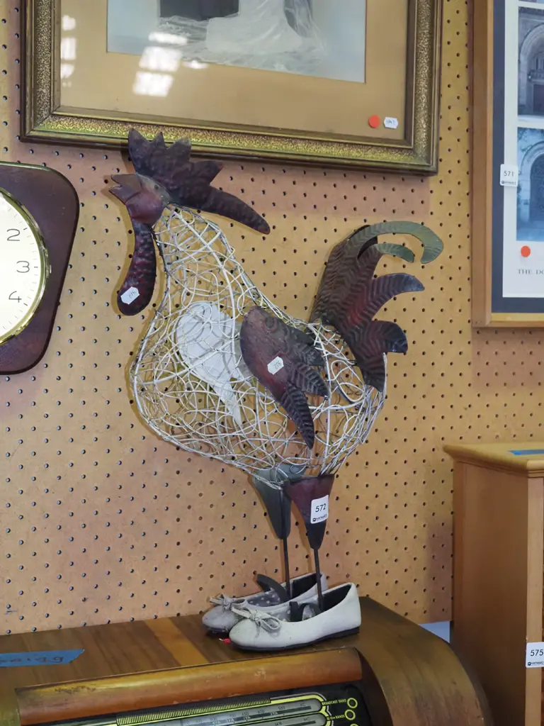 wrought metal  rooster H-480 Image 1++