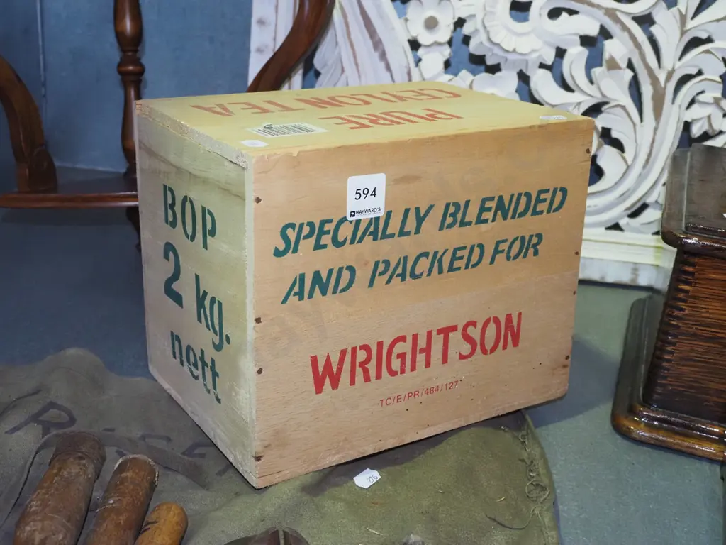 small wooden tea chest Image 1++