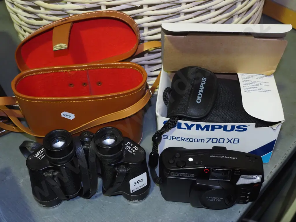 Uniscope cased 8x30 binoculars, Olympus 235mm camera Image 1++