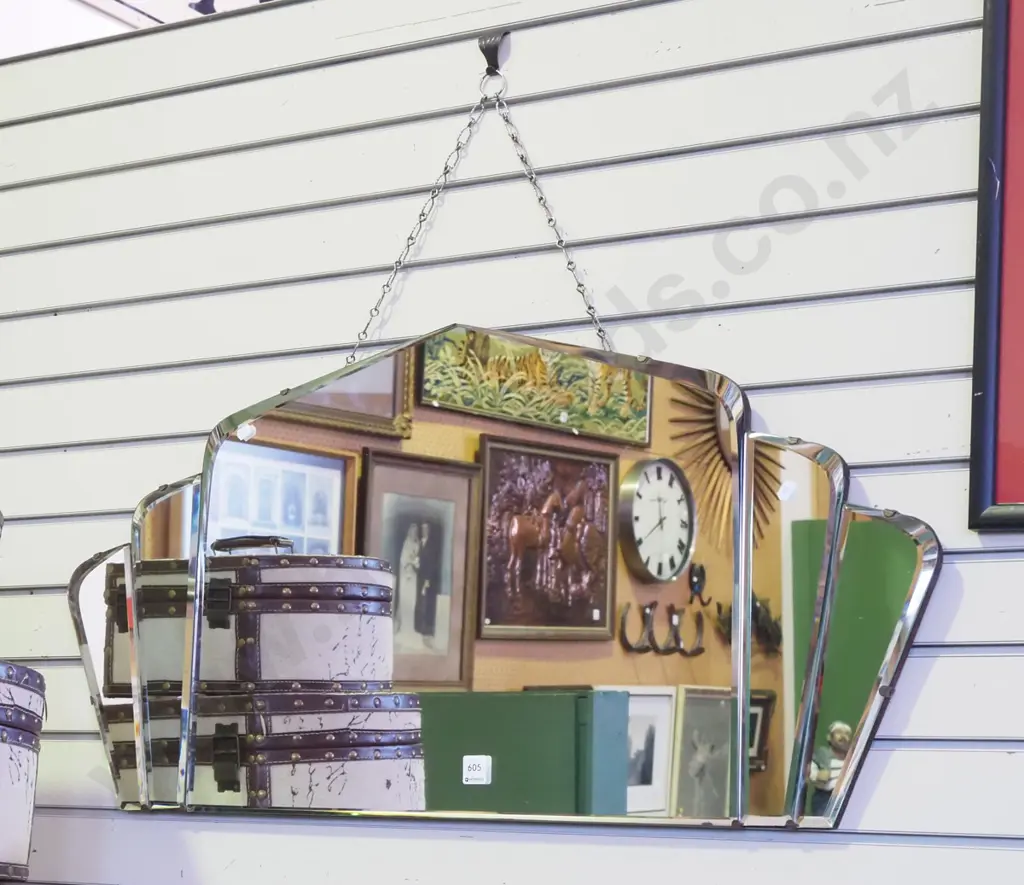 segmented deco wall mirror H-460 Image 1++