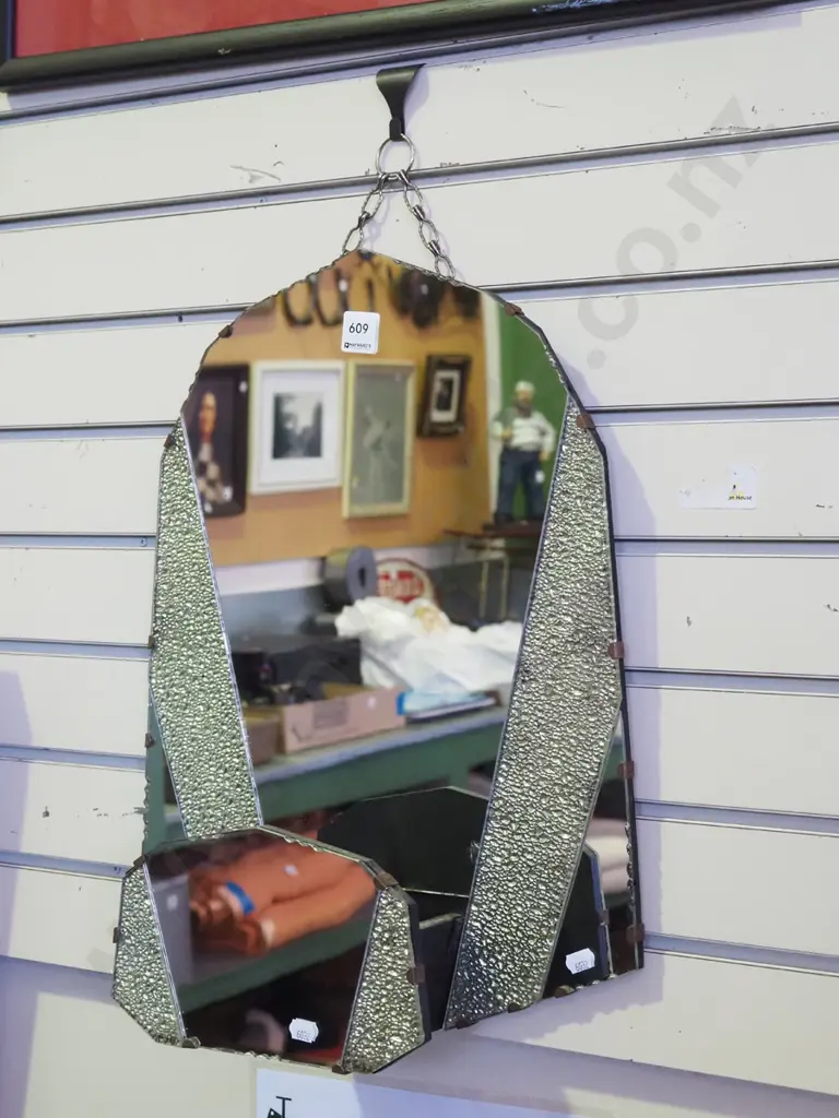 deco wall mirror with pocket H-470 Image 1++