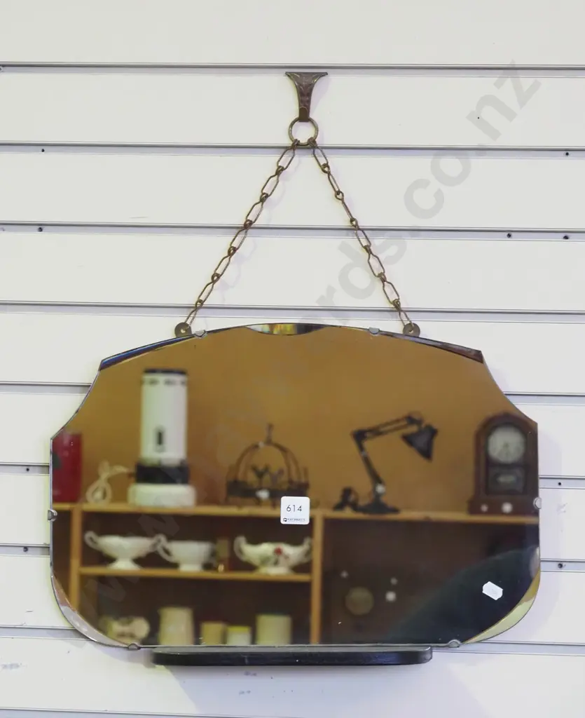 deco wall mirror with shelf Image 1++