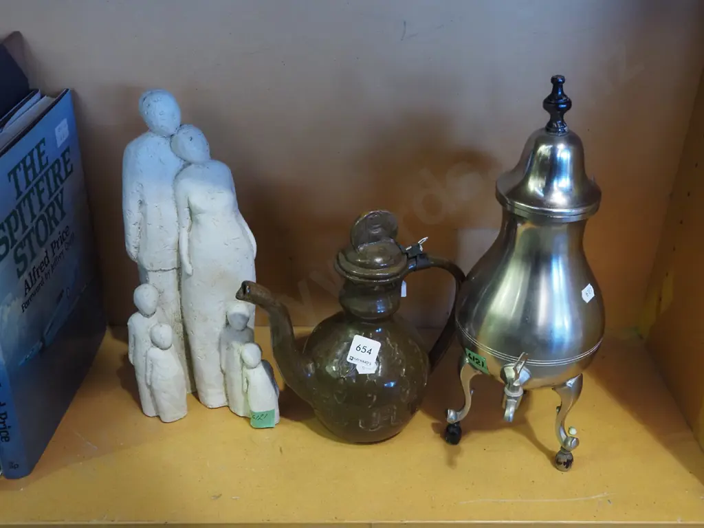 small samavor, pottery coffee pot, family ornament Image 1++