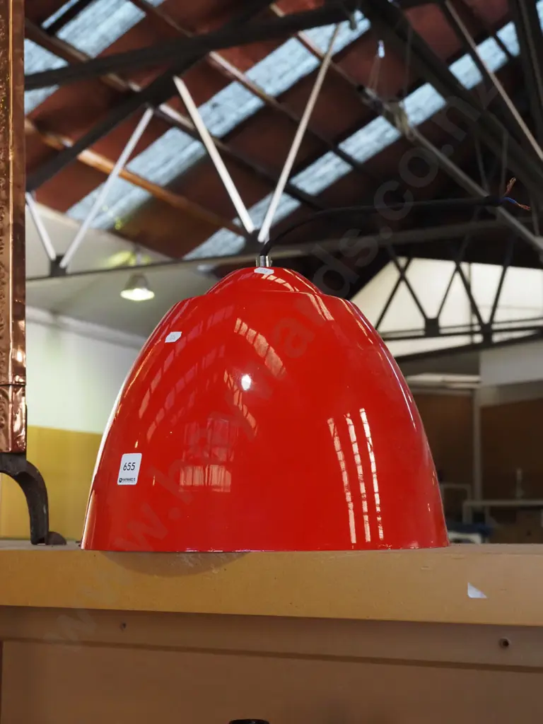 red metal light shade H-240 Image 1++
