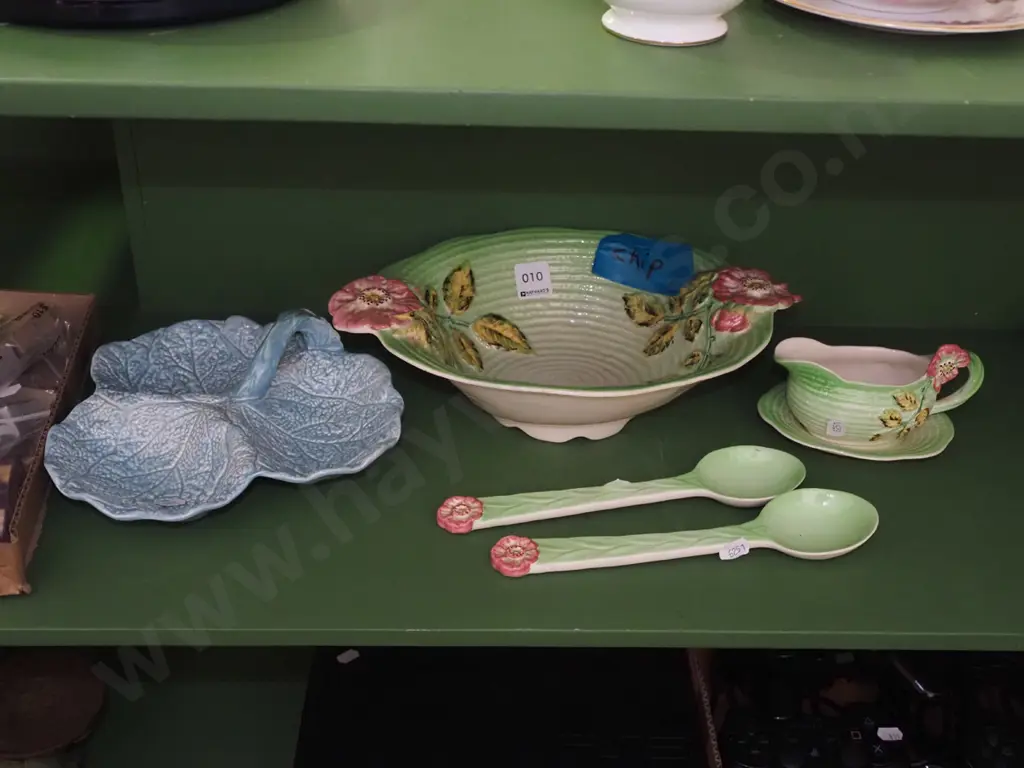 Staffordshire salad bowls, servers, plate, jug, bowl - chip Image 1++
