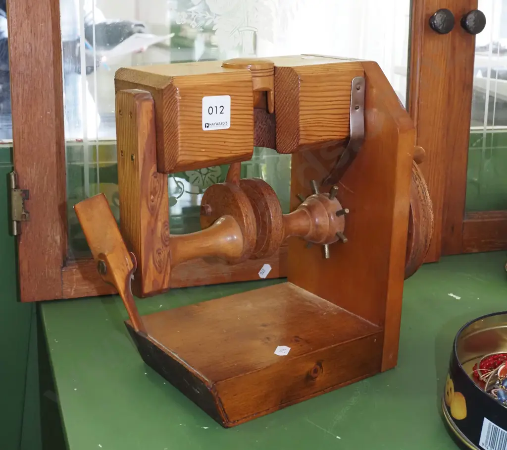 wooden model of a hand crank propellor and piston - needs attention Image 1++