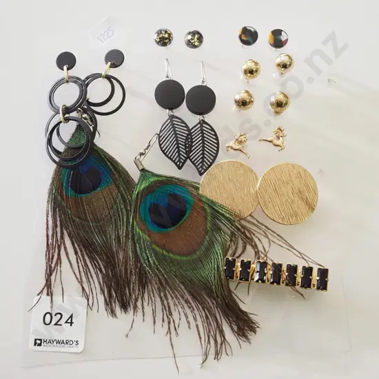 various earrings