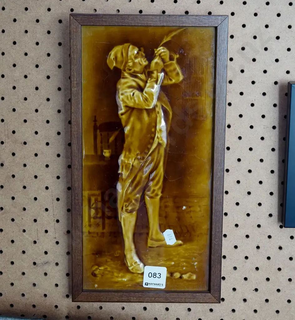 framed picture tile - man with quill Image 1++