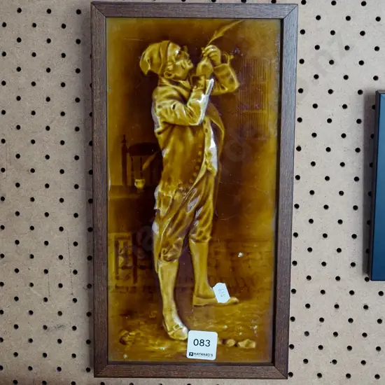 framed picture tile - man with quill