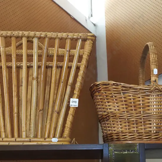  cane basket, cane magazine racks
