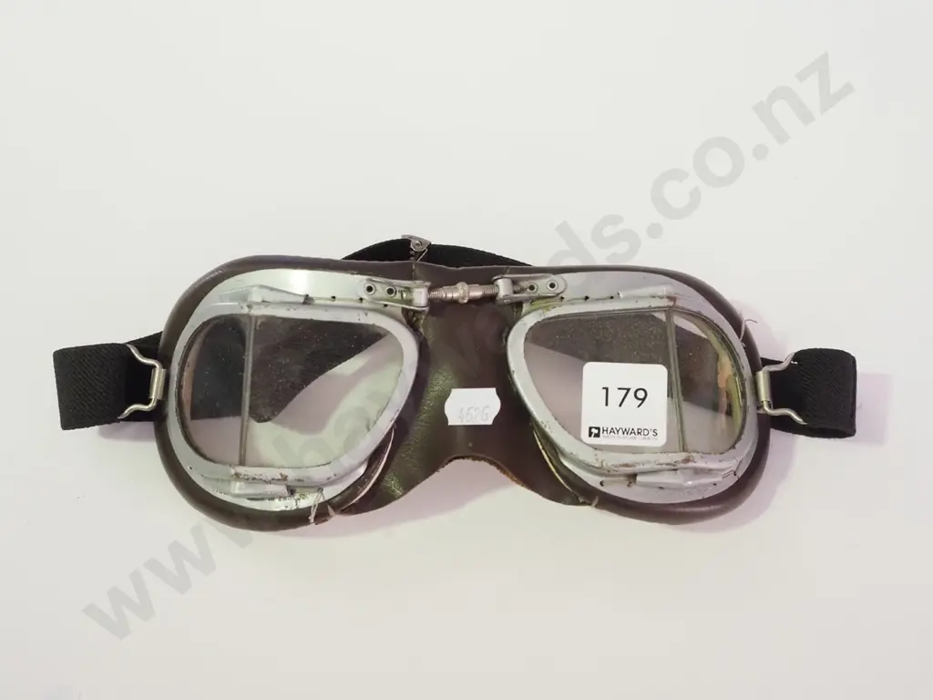 pair of vintage motoring goggles Image 1++