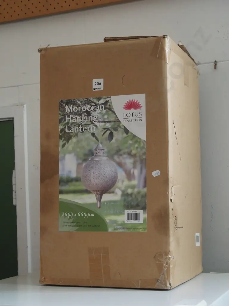 boxed Moroccan hanging lantern Image 1++