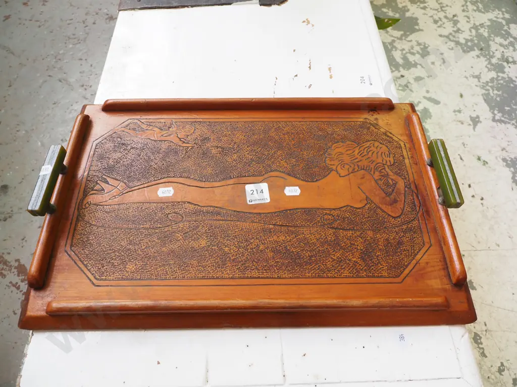 pokerwork tray Image 1++
