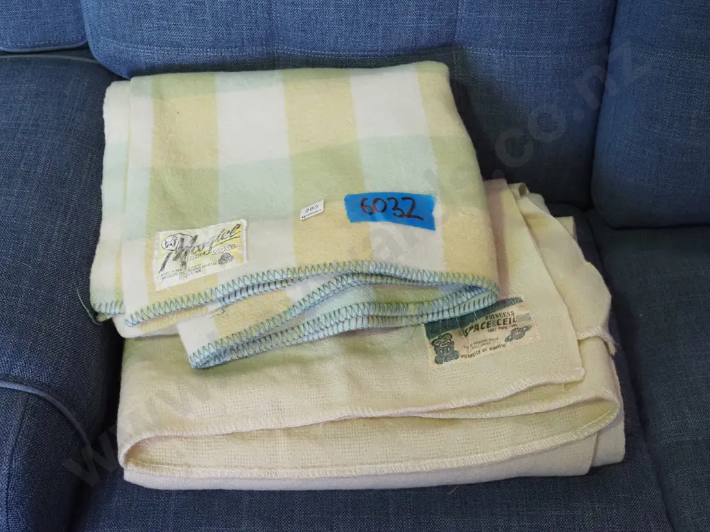 Mosgiel Mills checked blanket, Onehunga Princess blanket Image 1++