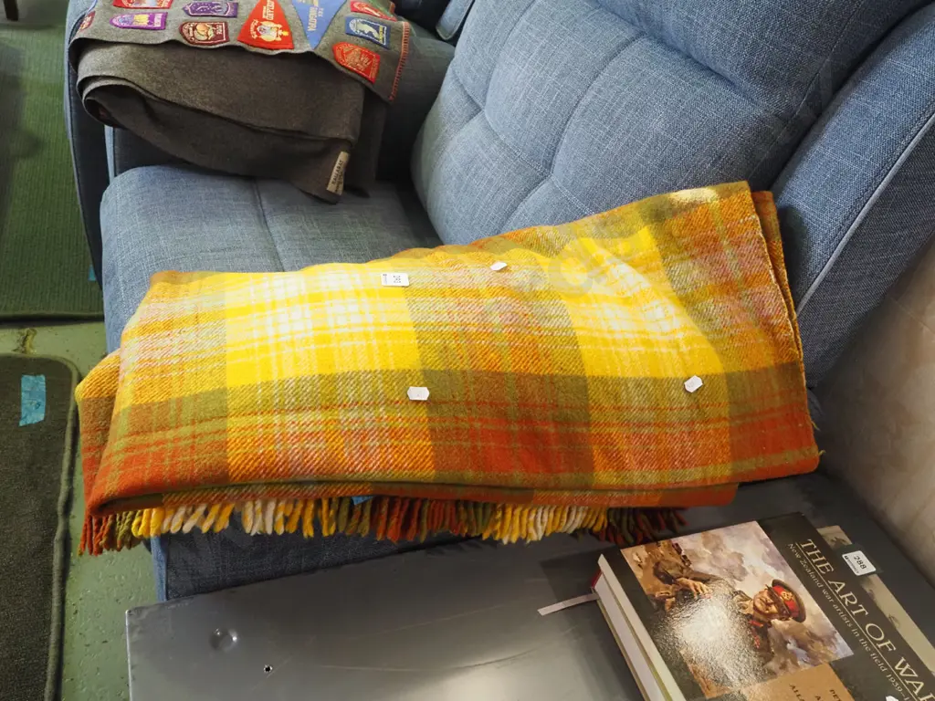 checked woollen blanket Image 1++