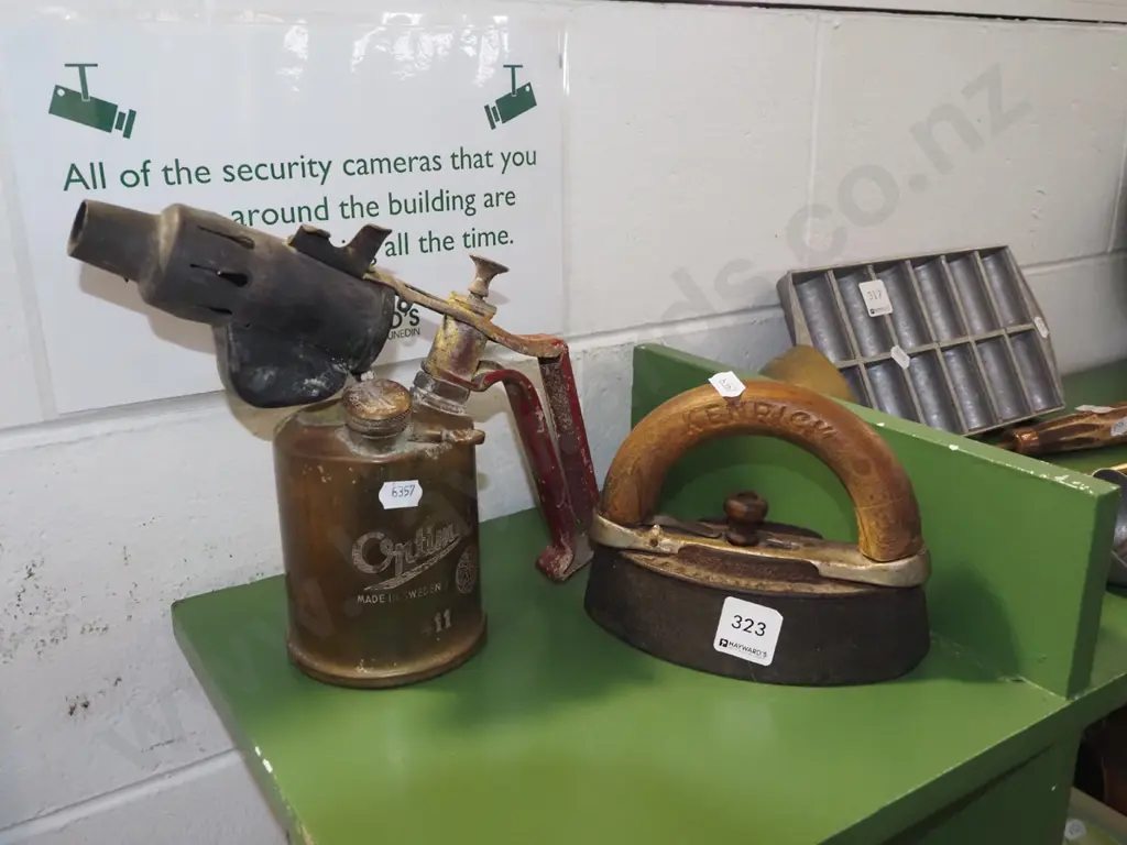 sad iron and a brass blow torch Image 1++