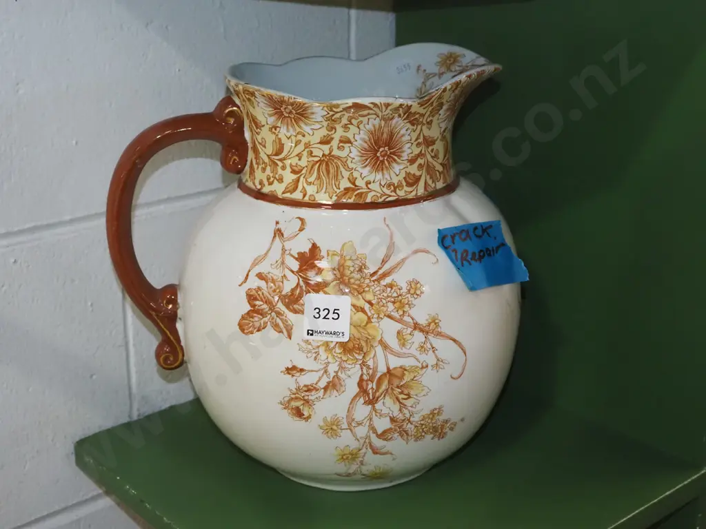 large vintage water jug, has crack & repair Image 1++