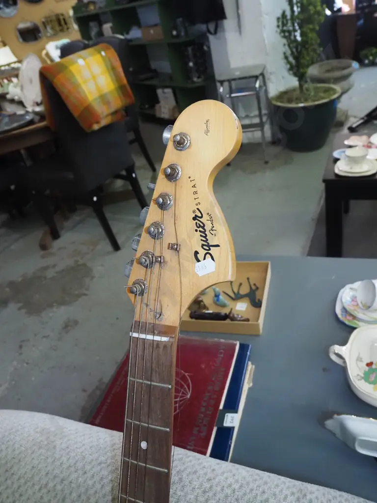 Fender Squire strat electric guitar - some corrosion and wear Image 1++