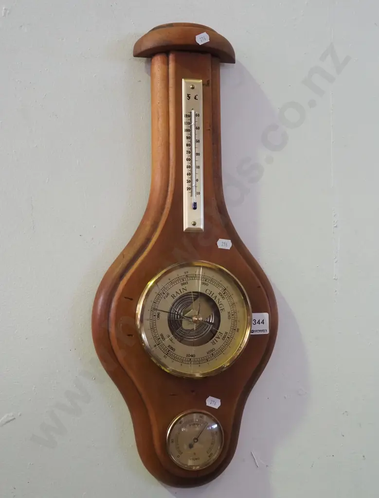 rimu wall mount barometer-thermometer - cracked glass Image 1++