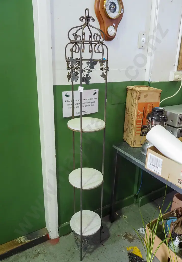 wrought metal 3-tier jardiniere stand H-1620 Image 1++