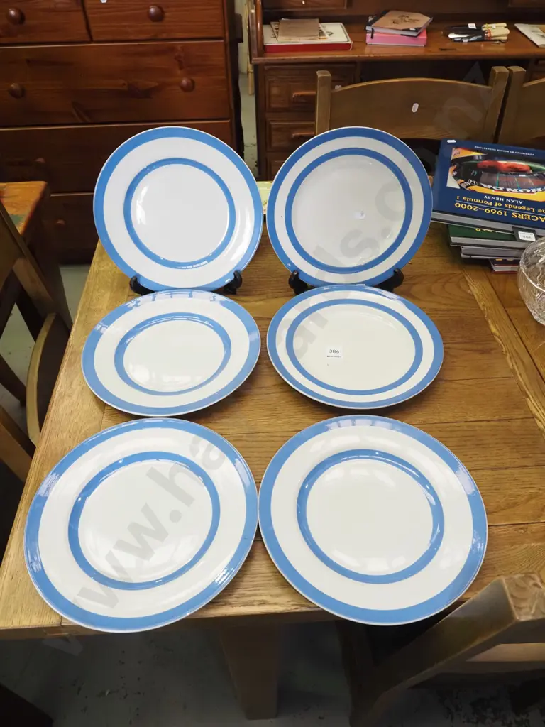 6x TG Green & Co blue band plates Image 1++