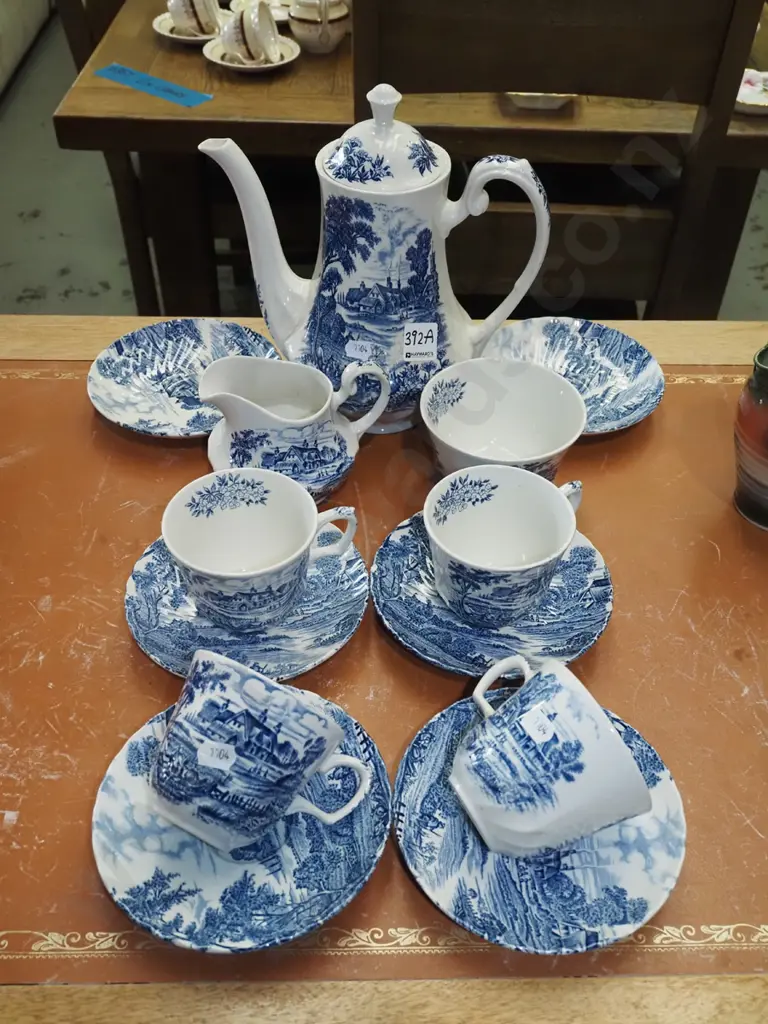 Ridgway blue and white part tea set Image 1++