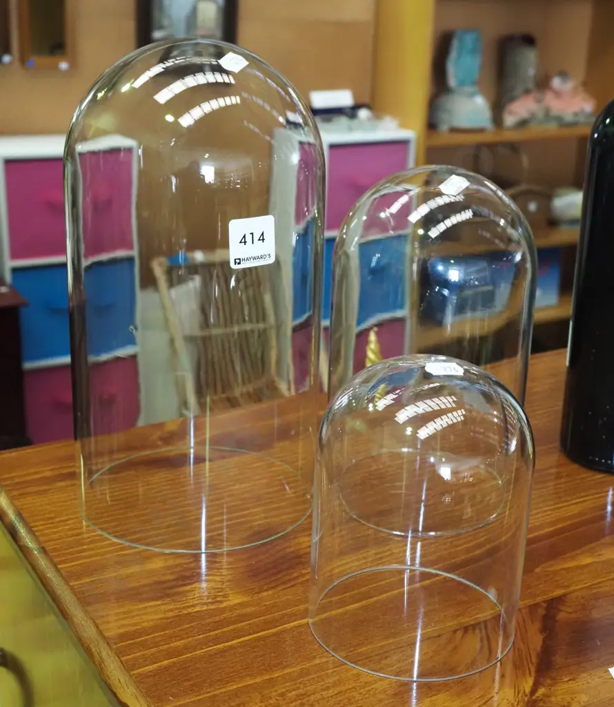 3x glass display cover domes Tallest H-270 Image 1++