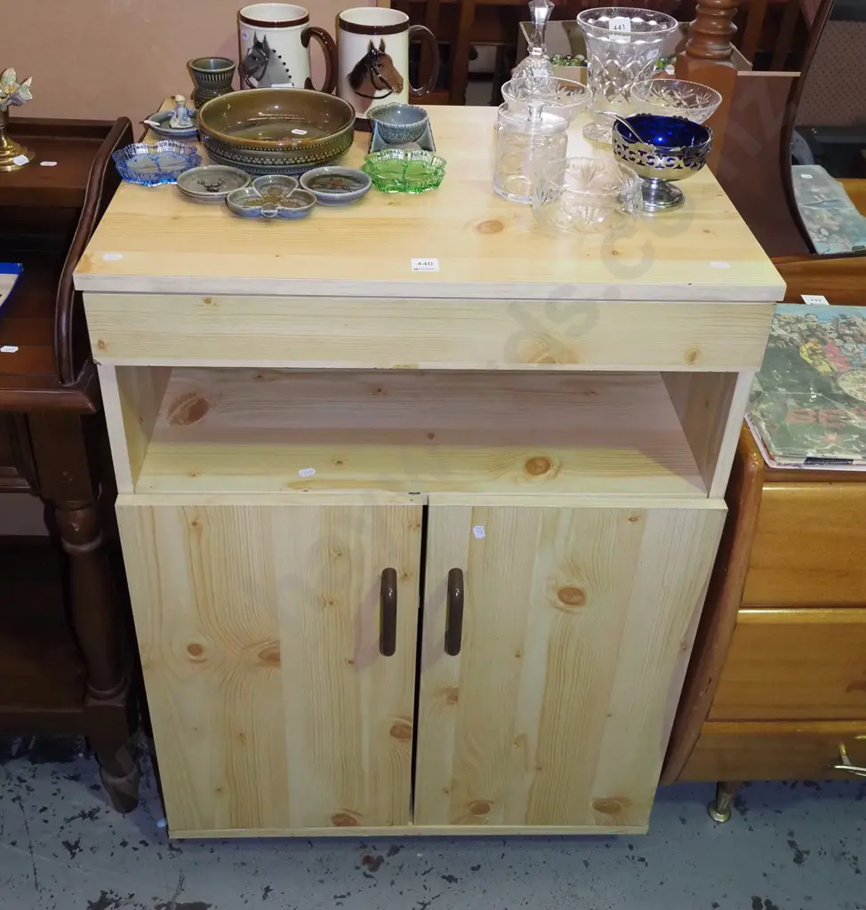 mdf faux wood veneer 2 door cupboard H-910 W-640 D-460 Image 1++