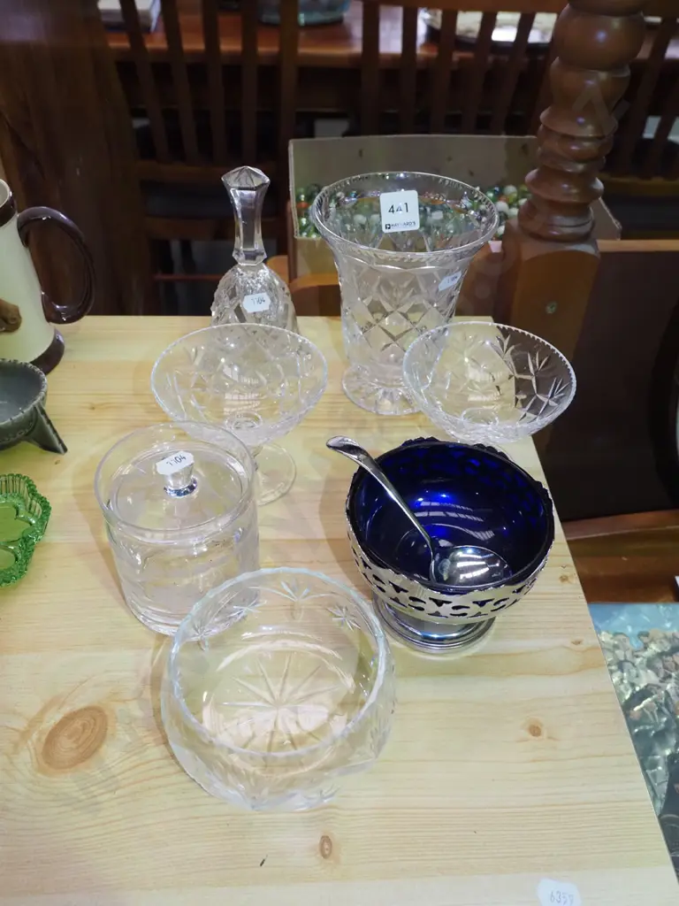 cut crystal bell, comports, vase, honey pot, bowl etc Image 1++