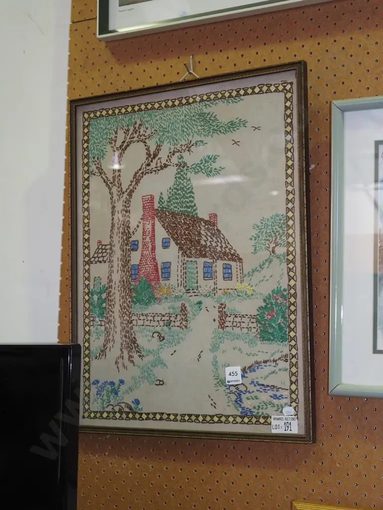 framed needlework - cottage Image 1++