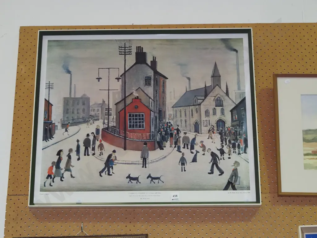 framed Lowry poster print H-620 W-730 Image 1++