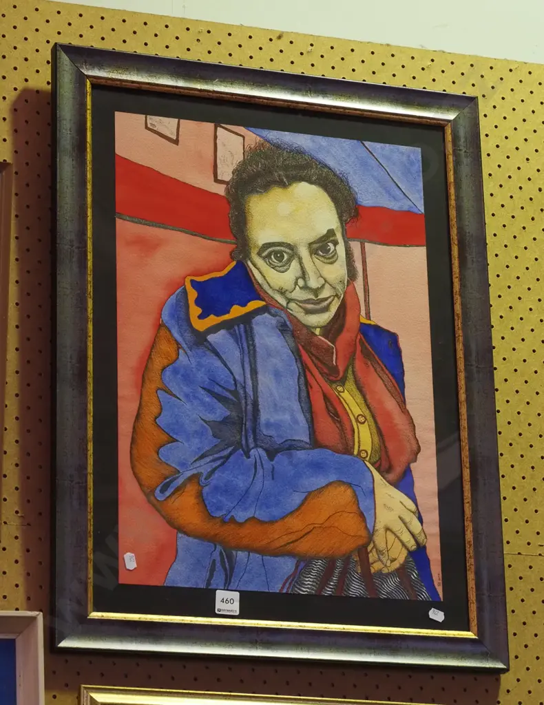 framed ink and watercolour - portrait Image 1++