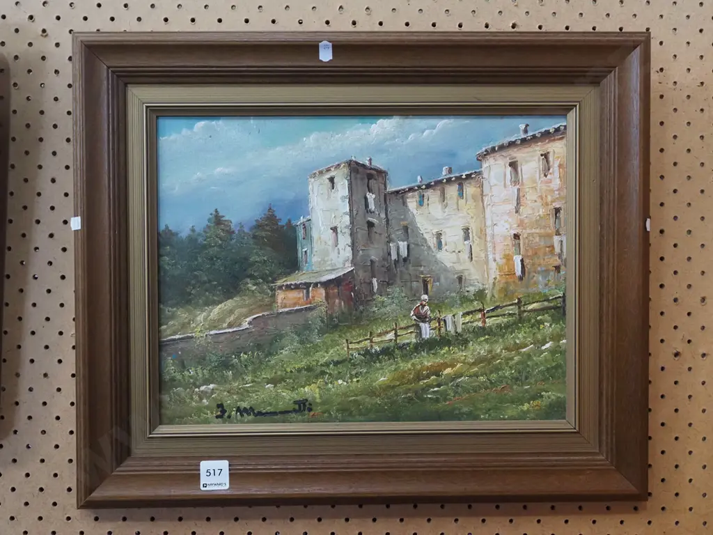 framed oil on board - vege garden Image 1++