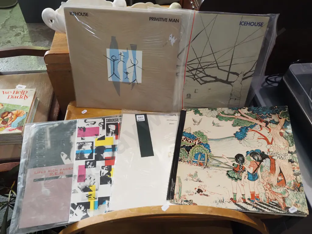 stack of LPs; Fleetwood Mac, Petshop Boys, Icehouse etc Image 1++