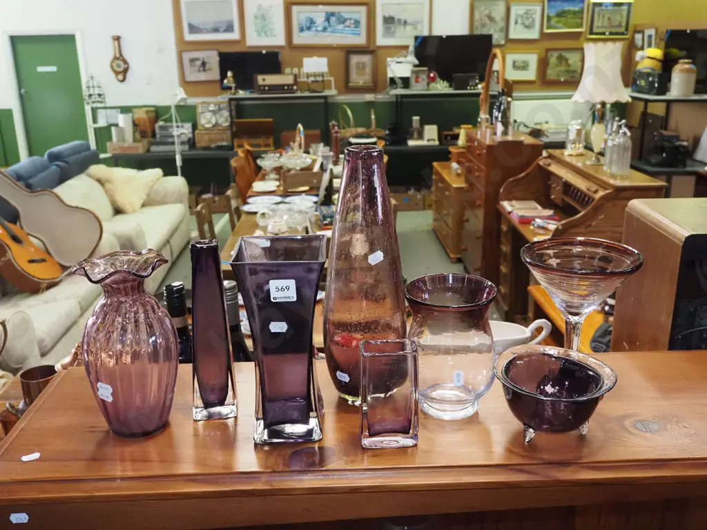 glass comport, vases, bowl Image 1++