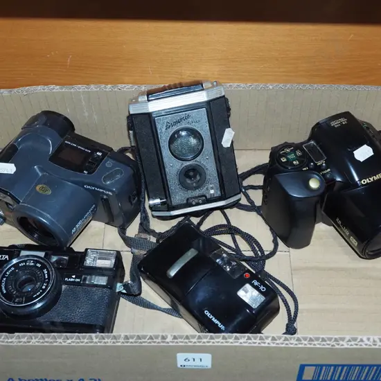 box; 35mm cameras, brownie reflex camera