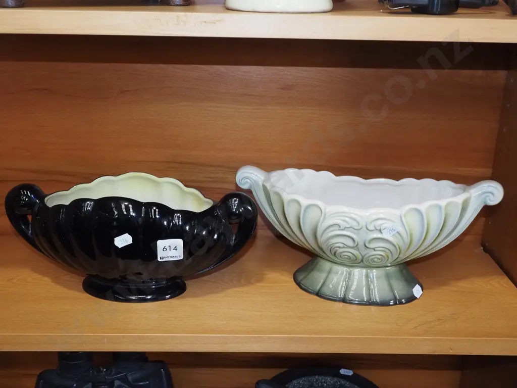 2x Titian ware vases Image 1++