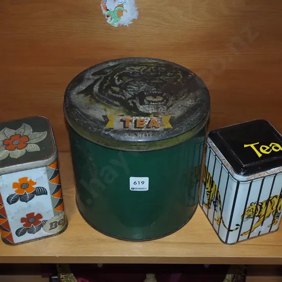 vintage tea tins
