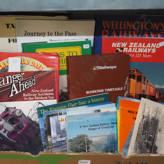 box of NZ Railway books