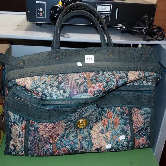 woven fabric holdall