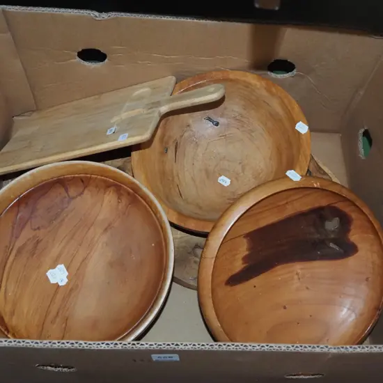 wooden bowls  and trays
